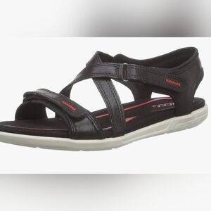ECCO Women's Walking Athletic Bluma Sandals Sz 7.5 Shoes EU 38 Black